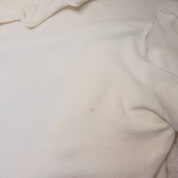 COLORI Long Sleeve Off-White Sweater with Frills - Picture 6 of 12